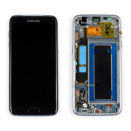 Samsung S7 Edge Original Lcd Kijelző + Érintő Panel - Fekete