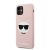 Apple iPhone 11/XR KARL LAGERFELD KLHCN61SLCHLP Liquid Silicon Hátlap - Rózsaszín