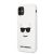 Apple iPhone 11/XR KARL LAGERFELD KLHCN61SLCHWH Liquid Silicon Hátlap - Fehér