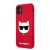 Apple iPhone 11/XR KARL LAGERFELD KLHCN61SLCHRE Liquid Silicon Hátlap - Piros