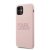 Apple iPhone 11/XR KARL LAGERFELD KLHCN61SLKLTLP Liquid Silicon Hátlap - Rózsaszín