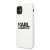 Apple iPhone 11/XR KARL LAGERFELD KLHCN61SLKLWH Liquid Silicon Hátlap - Fehér