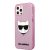 Apple iPhone 12 Pro Max KARL LAGERFELD KLHCP12LCHTUGLP Glitter Hátlap - Rózsaszín