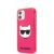 Apple iPhone 12 Mini KARL LAGERFELD KLHCP12SCHTRP Hátlap - Rózsaszín
