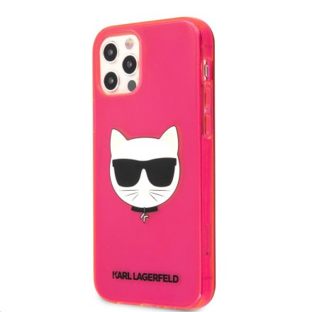 Apple iPhone 12 Pro Max KARL LAGERFELD KLHCP12LCHTRP Hátlap - Rózsaszín