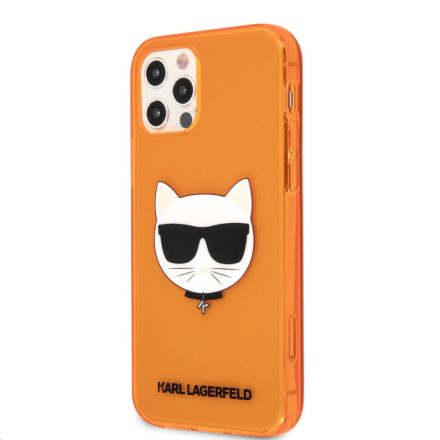 Apple iPhone 12 Pro Max KARL LAGERFELD KLHCP12LCHTRO Hátlap - Narancssárga