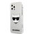 Apple iPhone 11 KARL LAGERFELD KLHCN61CHTUGLS Glitter TPU Hátlap - Ezüst