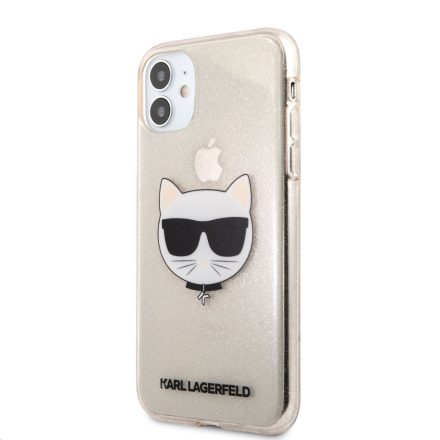 Apple iPhone 11 KARL LAGERFELD KLHCN61CHTUGLGO Glitter TPU Hátlap - Arany