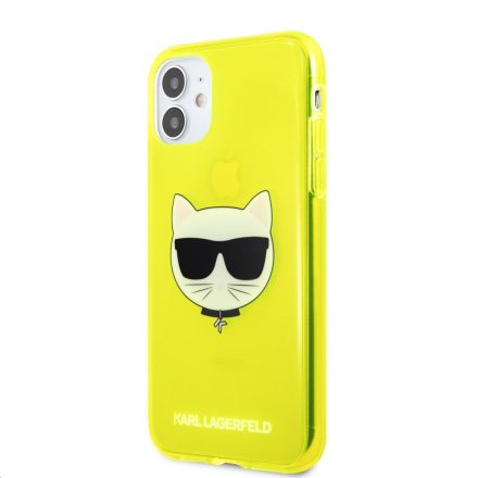 Apple iPhone 11 KARL LAGERFELD KLHCN61CHTRY TPU Hátlap - Sárga