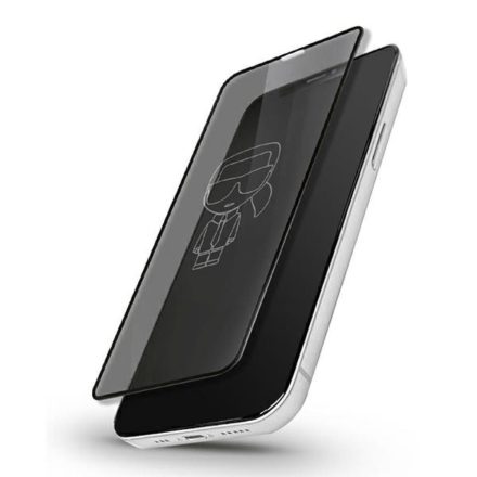 Apple iPhone 11/XR KARL LAGERFELD KLSPP12MTR Magic Logo 2.5D Full Üvegfólia - Fekete