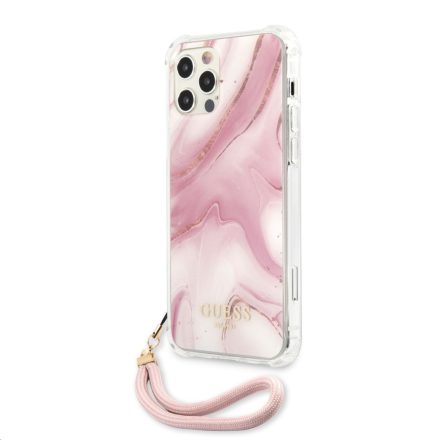 Apple iPhone 12 Pro Max GUESS GUHCN12LKSMAPI TPU Hátlap - Rózsaszín