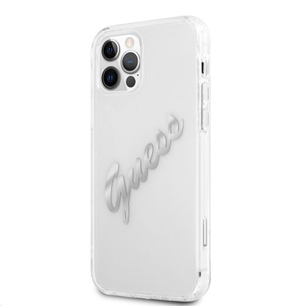 Apple iPhone 12 Pro Max GUESS GUHCP12LKTRSVSI TPU Hátlap - Ezüst