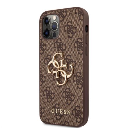Apple iPhone 12/12 Pro GUESS GUHCP12M4GMGBR Hátlap - Barna