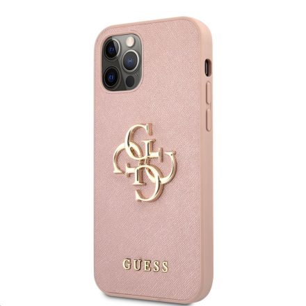 Apple iPhone 12 Pro Max GUESS GUHCP12MSA4GGPI Hátlap - Rózsaszín