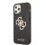 Apple iPhone 12 Pro Max GUESS GUHCP12LPCUGL4GBK Glitter TPU Hátlap - Fekete