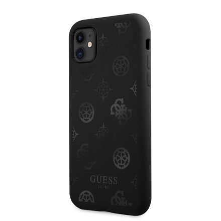 Apple iPhone 11 GUESS GUHCN61LSPEBK Liquid Silicon Hátlap - Fekete