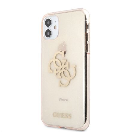 Apple iPhone 11 GUESS GUHCN61PCGL4GGO Glitter TPU Hátlap - Arany