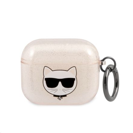 Apple Airpods 3 KARL LAGERFELD KLA3UCHGD Glitter TPU Tartó - Arany