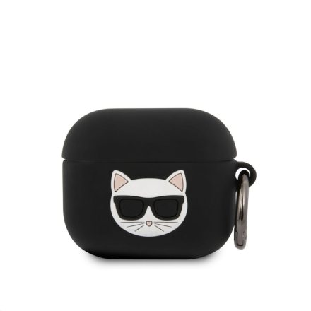 Apple Airpods 3 KARL LAGERFELD KLACA3SILCHBK Liquid Silicon Tartó - Fekete