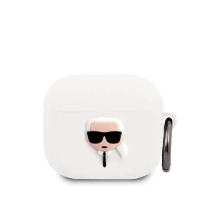 Apple Airpods 3 KARL LAGERFELD KLACA3SILKHWH Liquid Silicon Tartó - Fehér