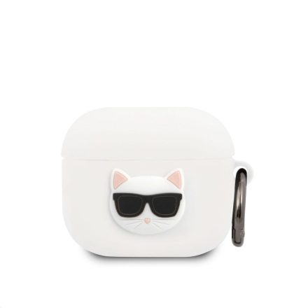 Apple Airpods 3 KARL LAGERFELD KLACA3SILCHWH Liquid Silicon Tartó - Fehér