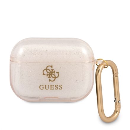 Apple Airpods Pro GUESS GUAPUCG4GD Glitter TPU Tartó - Arany