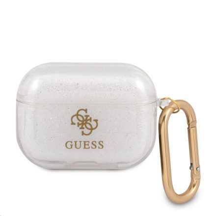 Apple Airpods Pro GUESS GUAPUCG4GT Glitter TPU Tartó - Átlátszó