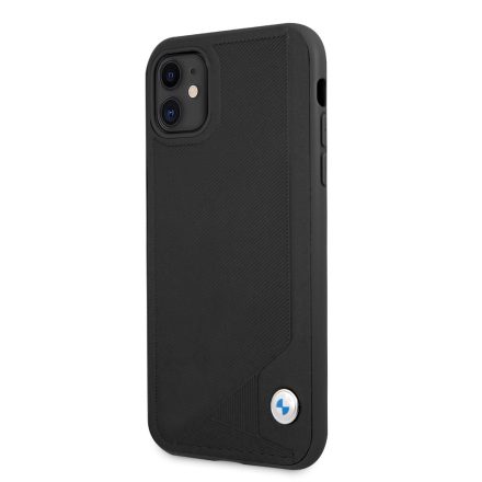 Apple iPhone 11/XR BMW BMHCN61RCDPK Bőr Hátlap - Fekete