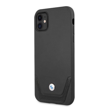 Apple iPhone 11/XR BMW BMHCN61RSWPK Bőr Hátlap - Fekete