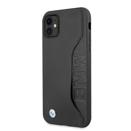 Apple iPhone 11/XR BMW BMHCN61RCSWK Bőr Hátlap - Fekete