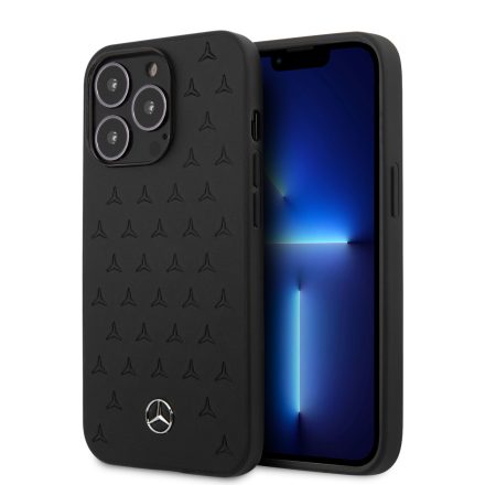 Apple iPhone 13 Pro Mercedes Bőr Hátlap - Fekete