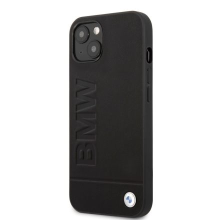 Apple iPhone 13 BMW BMHCP13MSLLBK Bőr Hátlap - Fekete