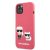 iPhone 13 Mini KARL LAGERFELD KLHCP13SSSKCP Liquid Silicon Hátlap - Piros