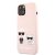 iPhone 13 KARL LAGERFELD KLHCP13MSSKCI Liquid Silicon Hátlap - Púder Rózsaszín