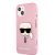 Apple iPhone 13 KARL LAGERFELD KLHCP13MKHTUGLP Glitter Hátlap - Rózsaszín