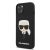 Apple iPhone 13 KARL LAGERFELD KLHCP13MSLKHBK Liquid Silicon Hátlap - Fekete
