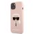 iPhone 13 KARL LAGERFELD KLHCP13MSLKHLP Liquid Silicon Hátlap - Púder Rózsaszín