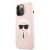 iPhone 13 Pro Max KARL LAGERFELD KLHCP13XSLKHPI Liquid Silicon Hátlap - Rózsaszín