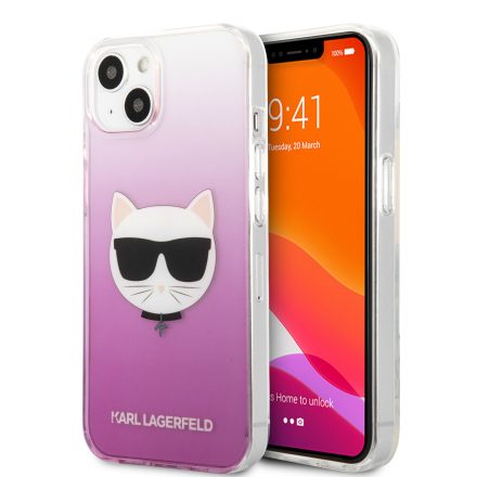 Apple iPhone 13 Mini KARL LAGERFELD TPU Hátlap - Rózsaszín