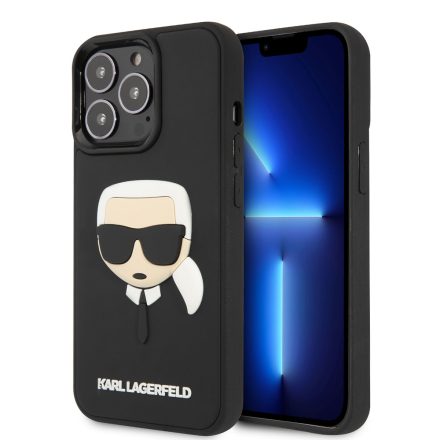 Apple iPhone 13 Pro KARL LAGERFELD KLHCP16XSANKCPK Hátlap - Fekete