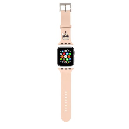 Apple iWatch Karl Lagerfeld KLAWMSLKP 38/40mm óraszíj - Rózsaszín