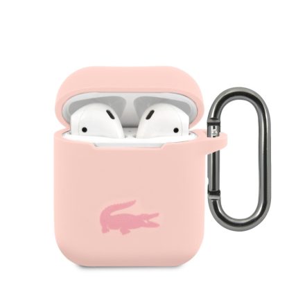 Apple Airpods 1/2 Lacoste LCA2SI Liquid Silicon Tartó - Rózsaszín