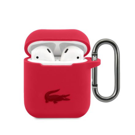 Apple Airpods 1/2 Lacoste LCA2SR Liquid Silicon Tartó - Piros