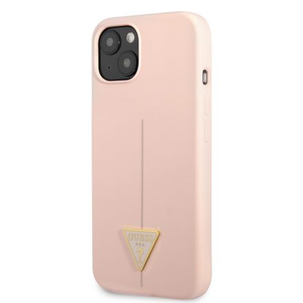 Apple iPhone 13 GUESS GUHCP13MSLTGP Liquid Silicone Hátlap - Rózsaszín