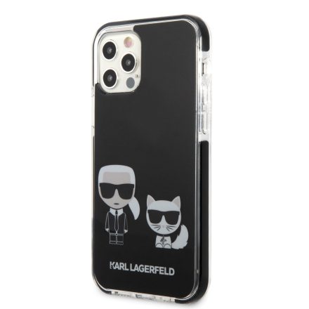 Apple iPhone 12/12 Pro KARL LAGERFELD KLHCP12MTPEKCK TPU Hátlap - Fekete
