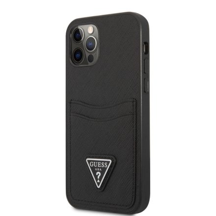Apple iPhone 12/12 Pro GUESS GUHCP12MPSATPK Hátlap - Fekete