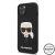 Apple iPhone 13 KARL LAGERFELD KLHMP13MSLKHBK Liquid Silicon MagSafe Hátlap - Fekete