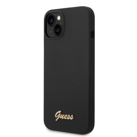 Apple iPhone 14 Plus GUESS GUHCP14MSLSMK Liquid Silicone Hátlap - Fekete