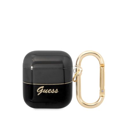 Apple Airpods 1/2 GUESS GUA2HGCOHK TPU Tartó - Fekete