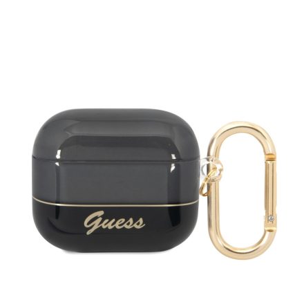 Apple Airpods 3 GUESS GUA3HGCOHK TPU Tartó - Fekete